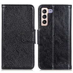 Coque Portefeuille Livre Cuir Etui Clapet N05P pour Samsung Galaxy S21 5G Noir