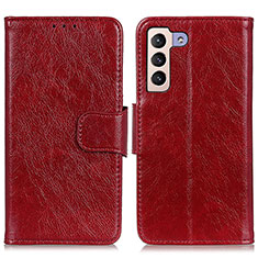 Coque Portefeuille Livre Cuir Etui Clapet N05P pour Samsung Galaxy S21 5G Rouge