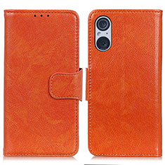 Coque Portefeuille Livre Cuir Etui Clapet N05P pour Sony Xperia 5 V Orange