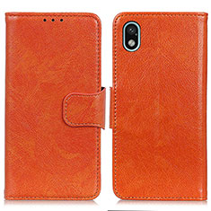 Coque Portefeuille Livre Cuir Etui Clapet N05P pour Sony Xperia Ace III SO-53C Orange