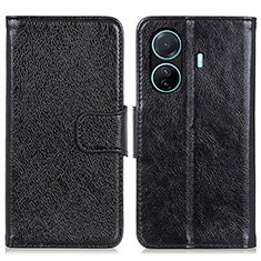 Coque Portefeuille Livre Cuir Etui Clapet N05P pour Vivo iQOO Z6 Pro 5G Noir