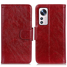 Coque Portefeuille Livre Cuir Etui Clapet N05P pour Xiaomi Mi 12 Lite 5G Rouge