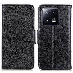 Coque Portefeuille Livre Cuir Etui Clapet N05P pour Xiaomi Mi 13 5G Noir