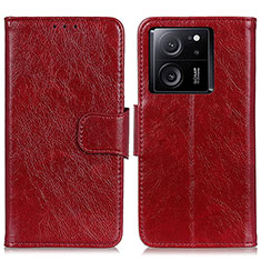 Coque Portefeuille Livre Cuir Etui Clapet N05P pour Xiaomi Mi 13T 5G Rouge