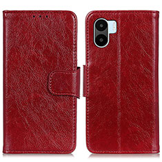 Coque Portefeuille Livre Cuir Etui Clapet N05P pour Xiaomi Poco C50 Rouge