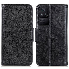 Coque Portefeuille Livre Cuir Etui Clapet N05P pour Xiaomi Poco F4 5G Noir