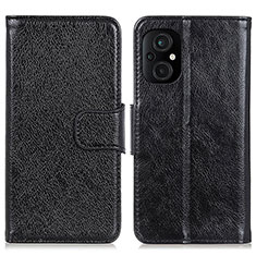 Coque Portefeuille Livre Cuir Etui Clapet N05P pour Xiaomi Poco M5 4G Noir