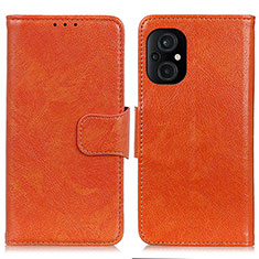 Coque Portefeuille Livre Cuir Etui Clapet N05P pour Xiaomi Poco M5 4G Orange