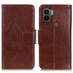 Coque Portefeuille Livre Cuir Etui Clapet N05P pour Xiaomi Redmi A1 Plus Marron