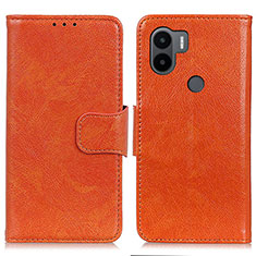 Coque Portefeuille Livre Cuir Etui Clapet N05P pour Xiaomi Redmi A1 Plus Orange