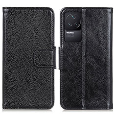 Coque Portefeuille Livre Cuir Etui Clapet N05P pour Xiaomi Redmi K50 5G Noir