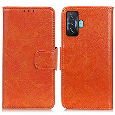 Coque Portefeuille Livre Cuir Etui Clapet N05P pour Xiaomi Redmi K50 Gaming 5G Orange