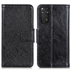 Coque Portefeuille Livre Cuir Etui Clapet N05P pour Xiaomi Redmi Note 11 4G (2022) Noir