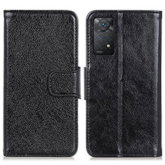 Coque Portefeuille Livre Cuir Etui Clapet N05P pour Xiaomi Redmi Note 11 Pro 4G Noir