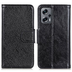 Coque Portefeuille Livre Cuir Etui Clapet N05P pour Xiaomi Redmi Note 11T Pro+ Plus 5G Noir