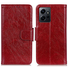 Coque Portefeuille Livre Cuir Etui Clapet N05P pour Xiaomi Redmi Note 12 4G Rouge