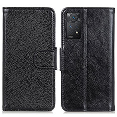 Coque Portefeuille Livre Cuir Etui Clapet N05P pour Xiaomi Redmi Note 12 Pro 4G Noir