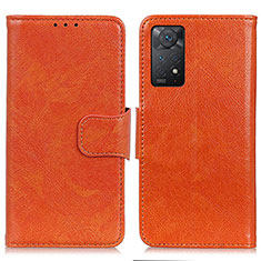 Coque Portefeuille Livre Cuir Etui Clapet N05P pour Xiaomi Redmi Note 12 Pro 4G Orange