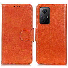 Coque Portefeuille Livre Cuir Etui Clapet N05P pour Xiaomi Redmi Note 12S Orange