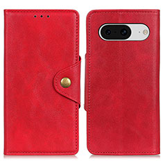 Coque Portefeuille Livre Cuir Etui Clapet N06P pour Google Pixel 8 5G Rouge