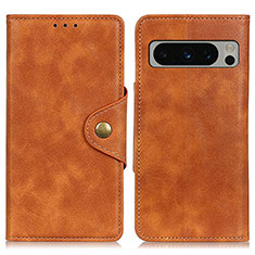 Coque Portefeuille Livre Cuir Etui Clapet N06P pour Google Pixel 8 Pro 5G Marron