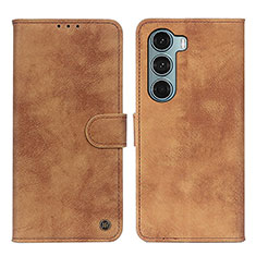 Coque Portefeuille Livre Cuir Etui Clapet N06P pour Motorola Moto Edge S30 5G Marron