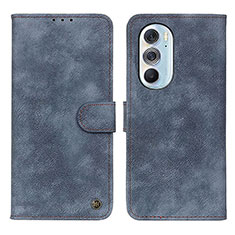 Coque Portefeuille Livre Cuir Etui Clapet N06P pour Motorola Moto Edge X30 5G Bleu