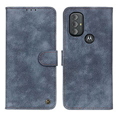 Coque Portefeuille Livre Cuir Etui Clapet N06P pour Motorola Moto G Play Gen 2 Bleu