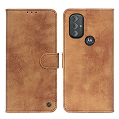 Coque Portefeuille Livre Cuir Etui Clapet N06P pour Motorola Moto G Play Gen 2 Marron