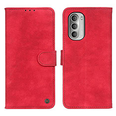 Coque Portefeuille Livre Cuir Etui Clapet N06P pour Motorola Moto G Stylus (2022) 4G Rouge