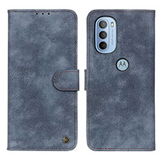 Coque Portefeuille Livre Cuir Etui Clapet N06P pour Motorola Moto G31 Bleu