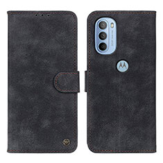 Coque Portefeuille Livre Cuir Etui Clapet N06P pour Motorola Moto G31 Noir