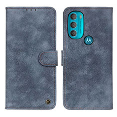 Coque Portefeuille Livre Cuir Etui Clapet N06P pour Motorola Moto G71 5G Bleu