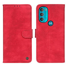 Coque Portefeuille Livre Cuir Etui Clapet N06P pour Motorola Moto G71 5G Rouge