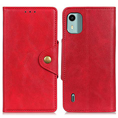 Coque Portefeuille Livre Cuir Etui Clapet N06P pour Nokia C12 Plus Rouge