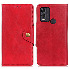 Coque Portefeuille Livre Cuir Etui Clapet N06P pour Nokia C22 Rouge