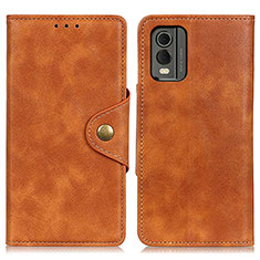 Coque Portefeuille Livre Cuir Etui Clapet N06P pour Nokia C32 Marron