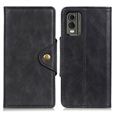 Coque Portefeuille Livre Cuir Etui Clapet N06P pour Nokia C32 Noir