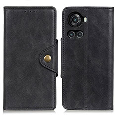 Coque Portefeuille Livre Cuir Etui Clapet N06P pour OnePlus 10R 5G Noir