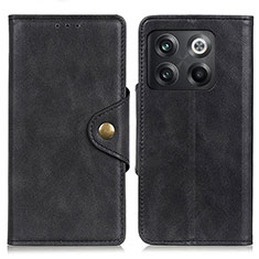 Coque Portefeuille Livre Cuir Etui Clapet N06P pour OnePlus 10T 5G Noir