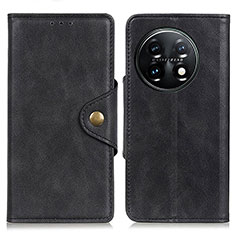 Coque Portefeuille Livre Cuir Etui Clapet N06P pour OnePlus 11 5G Noir