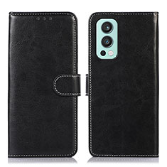 Coque Portefeuille Livre Cuir Etui Clapet N06P pour OnePlus Nord 2 5G Noir