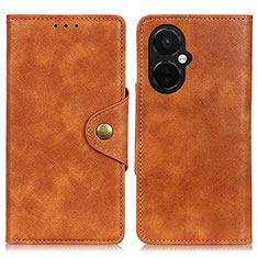 Coque Portefeuille Livre Cuir Etui Clapet N06P pour OnePlus Nord CE 3 Lite 5G Marron