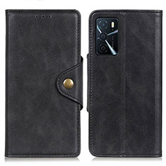 Coque Portefeuille Livre Cuir Etui Clapet N06P pour Oppo A16 Noir