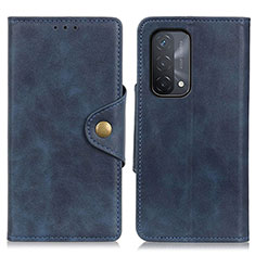 Coque Portefeuille Livre Cuir Etui Clapet N06P pour Oppo A74 5G Bleu