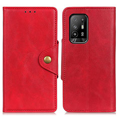 Coque Portefeuille Livre Cuir Etui Clapet N06P pour Oppo A94 5G Rouge