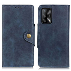 Coque Portefeuille Livre Cuir Etui Clapet N06P pour Oppo F19s Bleu