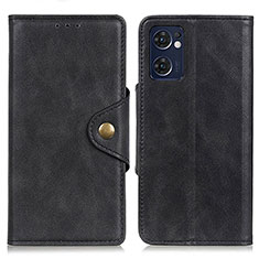 Coque Portefeuille Livre Cuir Etui Clapet N06P pour Oppo Find X5 Lite 5G Noir