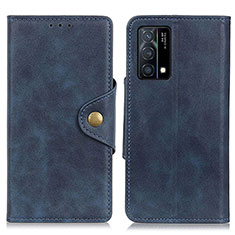 Coque Portefeuille Livre Cuir Etui Clapet N06P pour Oppo K9 5G Bleu