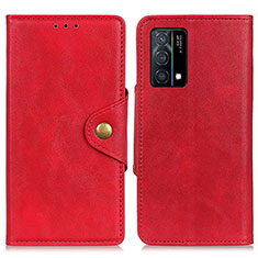 Coque Portefeuille Livre Cuir Etui Clapet N06P pour Oppo K9 5G Rouge